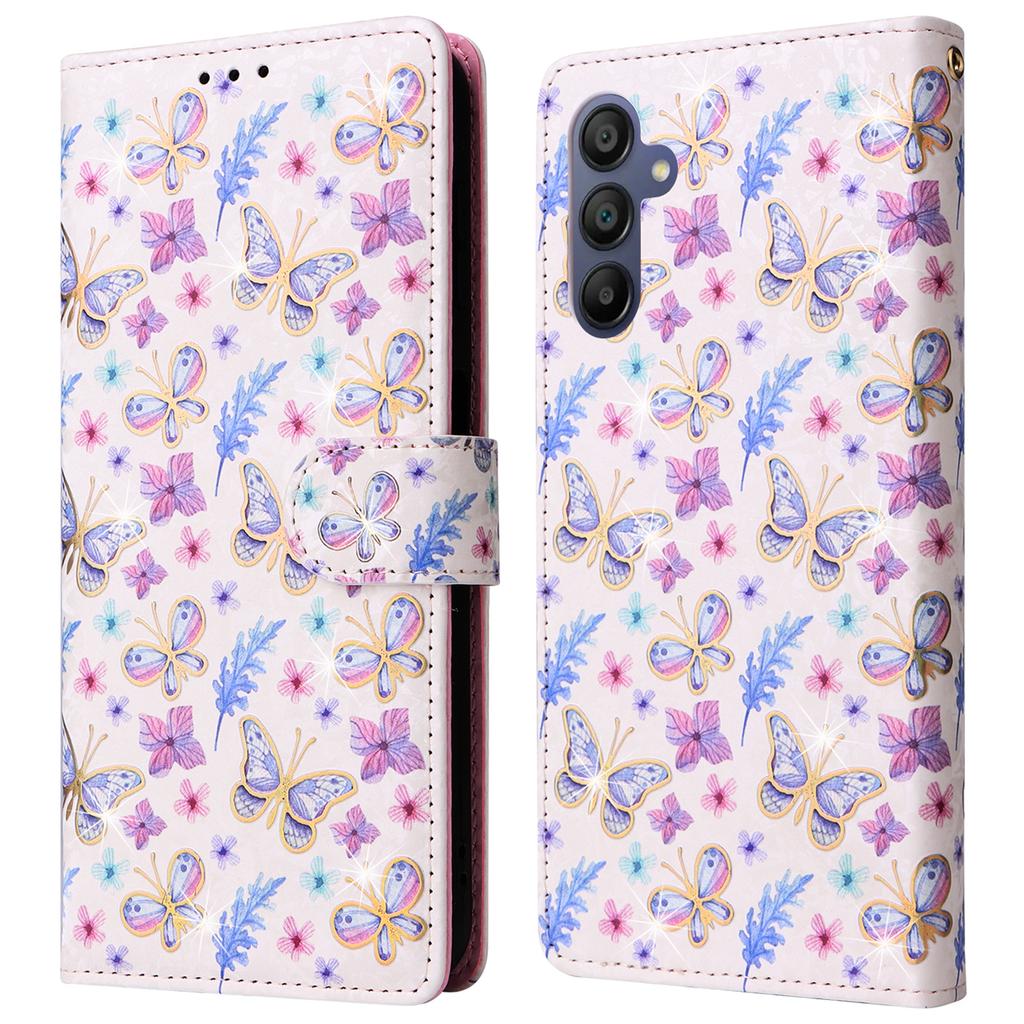 For Samsung Galaxy A16 5G/A16 4G Case RFID Blocking Flower Leather Phone Cover