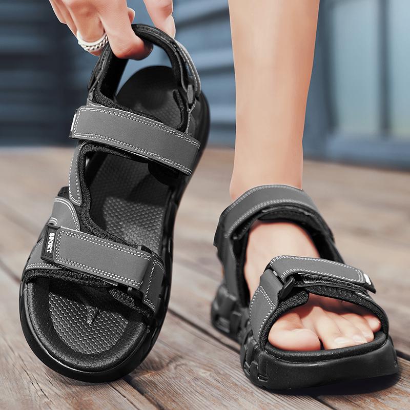 Fashion Designer Men's Sandals Breathable Casual Shoes Outdoor Non-slip Beach Sandals 2024 Platform Elevating Men's Shoes