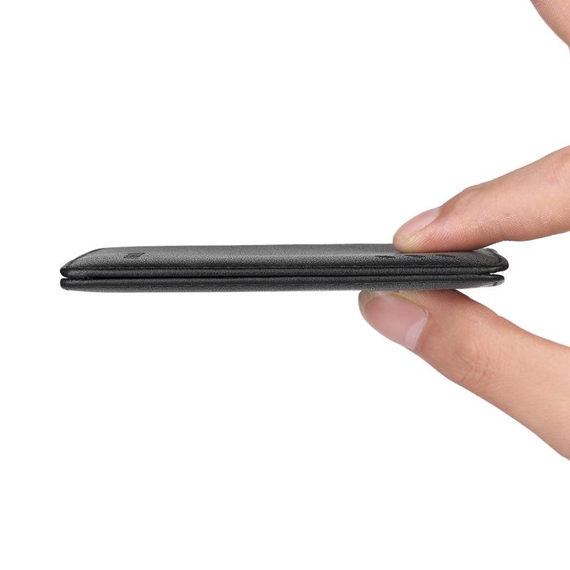 King Paul Men's Ultra-Thin Cowhide Wallet with Coin Purse and Gift Box