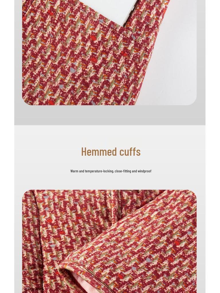 Grandma's Lightweight Winter Cotton Jacket - Warm, Short, Padded Coat for Mom