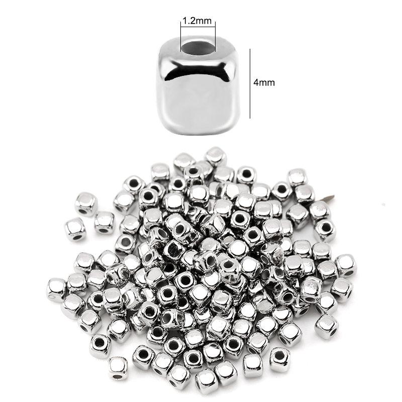 200 Pieces Flat Round Disc Spacer Beads CCB Cube Loose Spacer Beads For Bracelet Necklace Making Jewely Craft DIY 7Colors