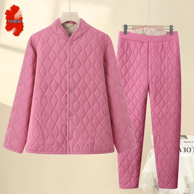 Elderly Women's Winter Velvet Padded Jacket