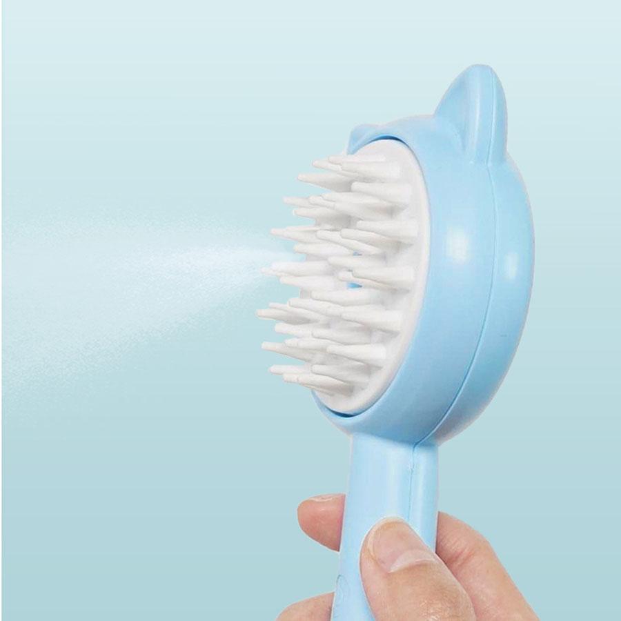 1 pet spray massage comb one button spray anti flying hair bath brush hair removal comb cat dog universal massage comb cleaning