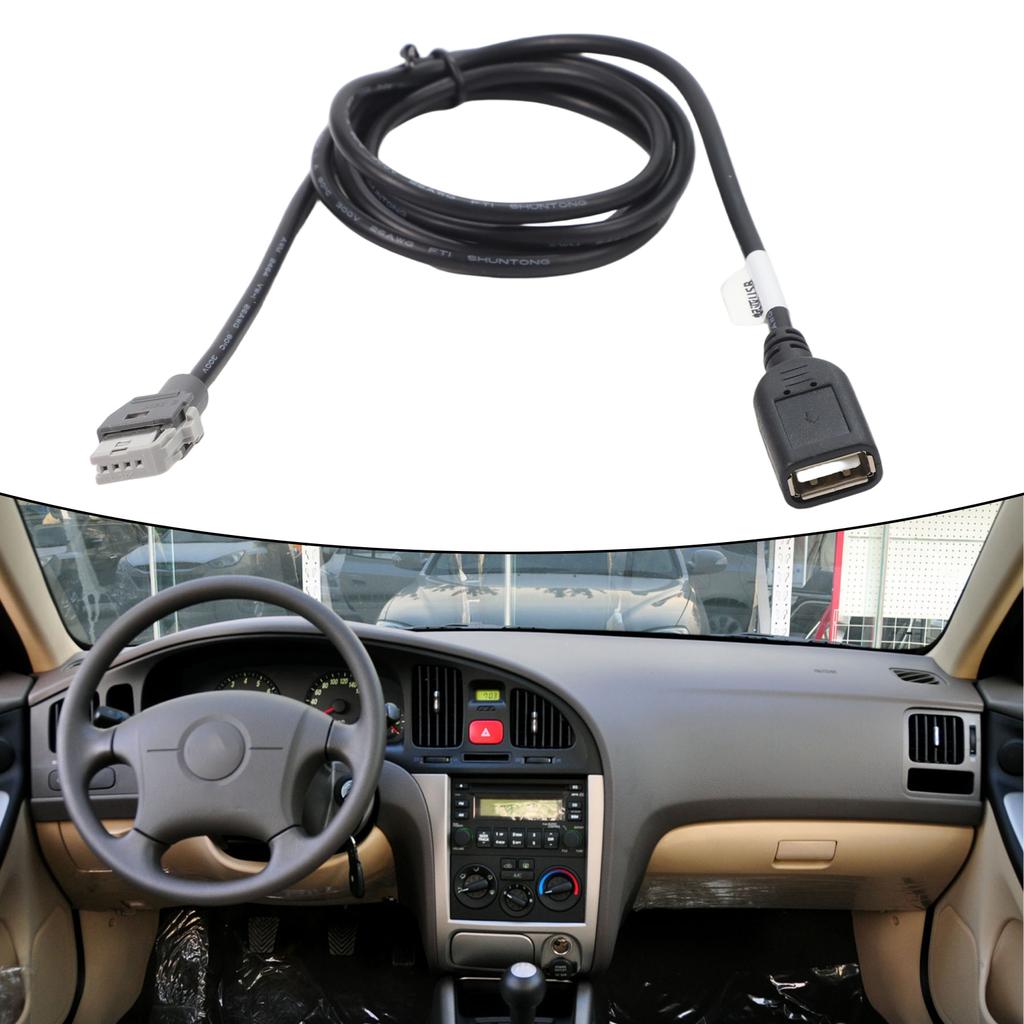 4 Pin USB Connector 4Pin Female Adapter Car Installations ABS Material Non-Deformed Structure Practical Adapter