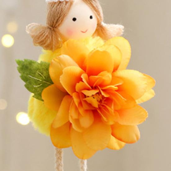 Jarní víla dívka ozdoba květina anděl závěsný přívěsek zasněná pohádková tématická dekorace na vánoční stromek svatební party výstavy