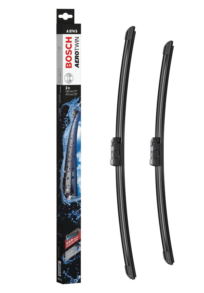 BOSCH Imported Car Flat Wiper Blade Aero Twin Car Models Only A974S (Bosch) 530/475mm