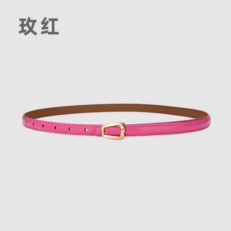 Leather Thin Belt Women'S Fashion Belt With Skirt Simple And Trendy Thin Belt Women'S Thin Belt