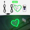 Car LED Glass Window Lights Interior Decoration Lights Glowing Heart Atmosphere Light USB Wiring Car Modification Neon Lamp