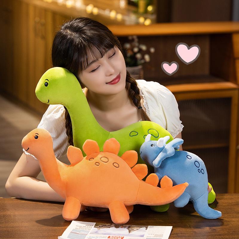 Triceratops & Brachiosaurus Dinosaurier Plüschkissen für Kinder
