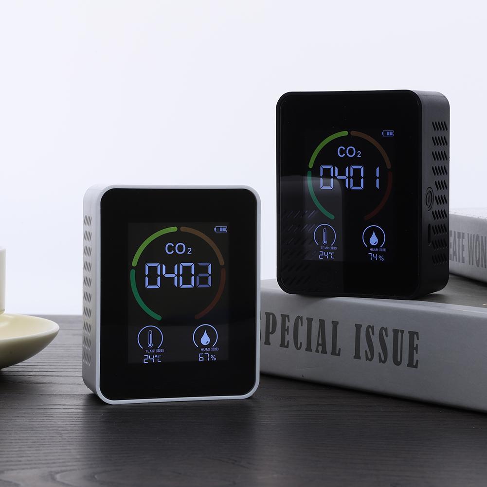 3-in-1 Digital Portable CO2 Meter Temperature Humidity Tester Air Quality Monitor CO2 Sensor for Home School Hotel Office Car