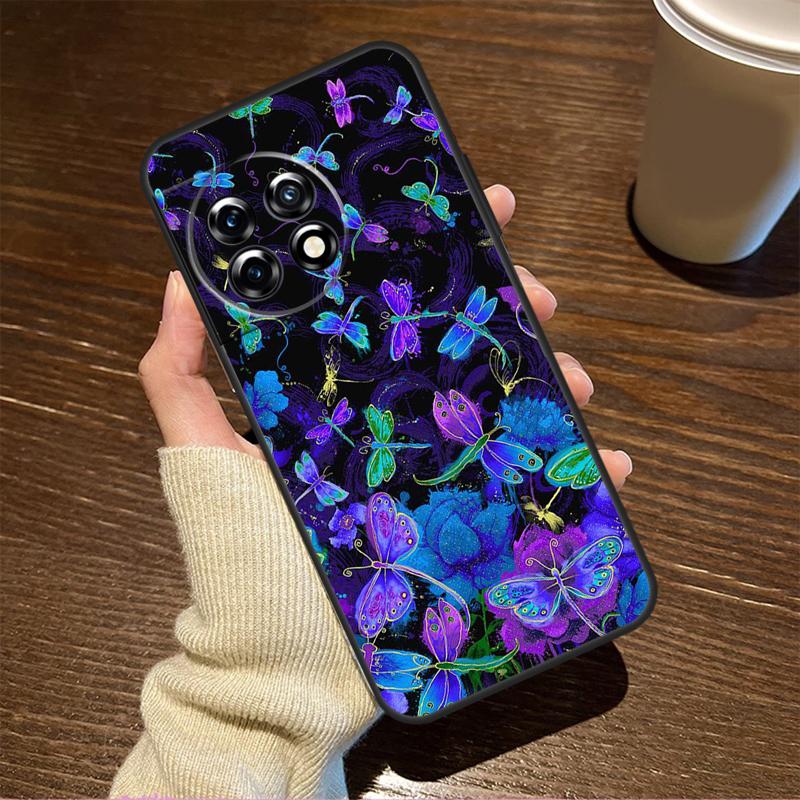 Dragonfly Pattern For OnePlus 15 13 12 11 15R 13R 12R 8T 10T 13T Case For OnePlus Nord 5 CE 2 3 4 Lite N20 N30