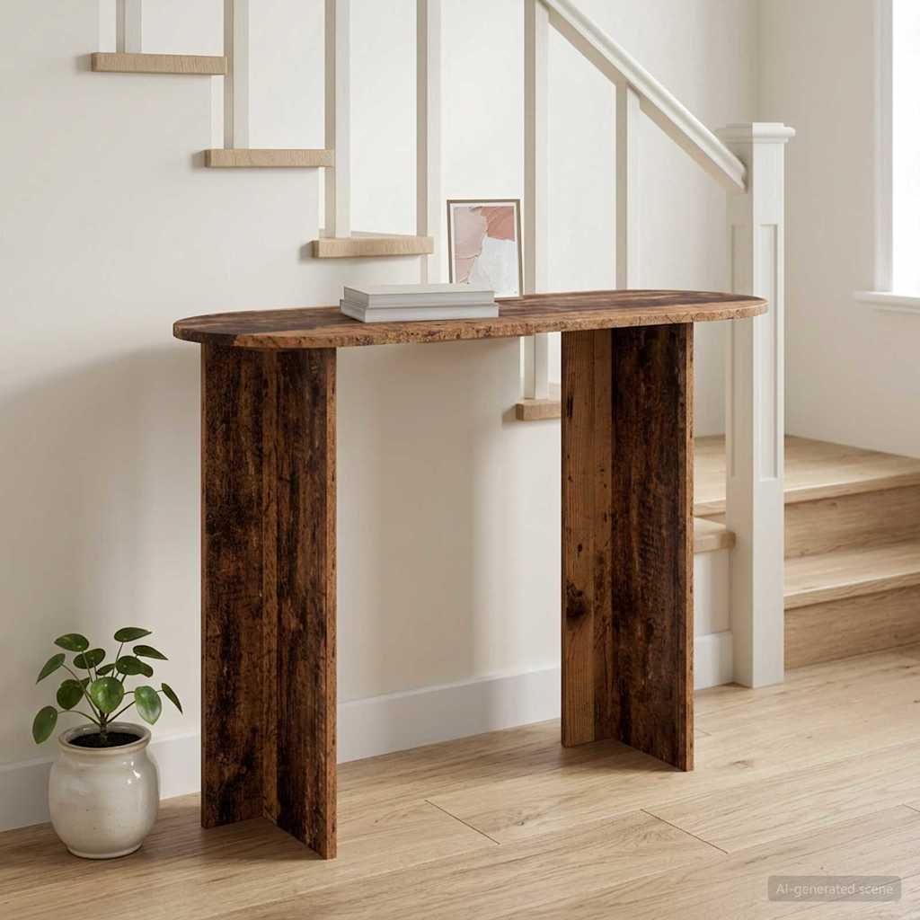 Console Table Reclaimed Wood Look 100 x 39.5 x 75 cm Engineered Wood