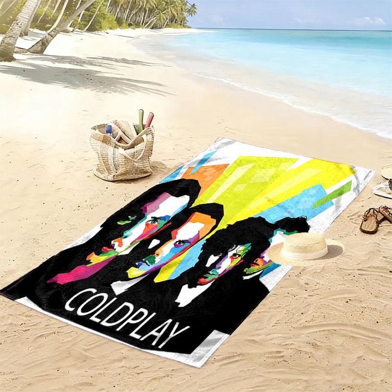 Coldplay POSTER Beach Towel, Large Soft Quick Dry Towel for Beach Camping Swimming