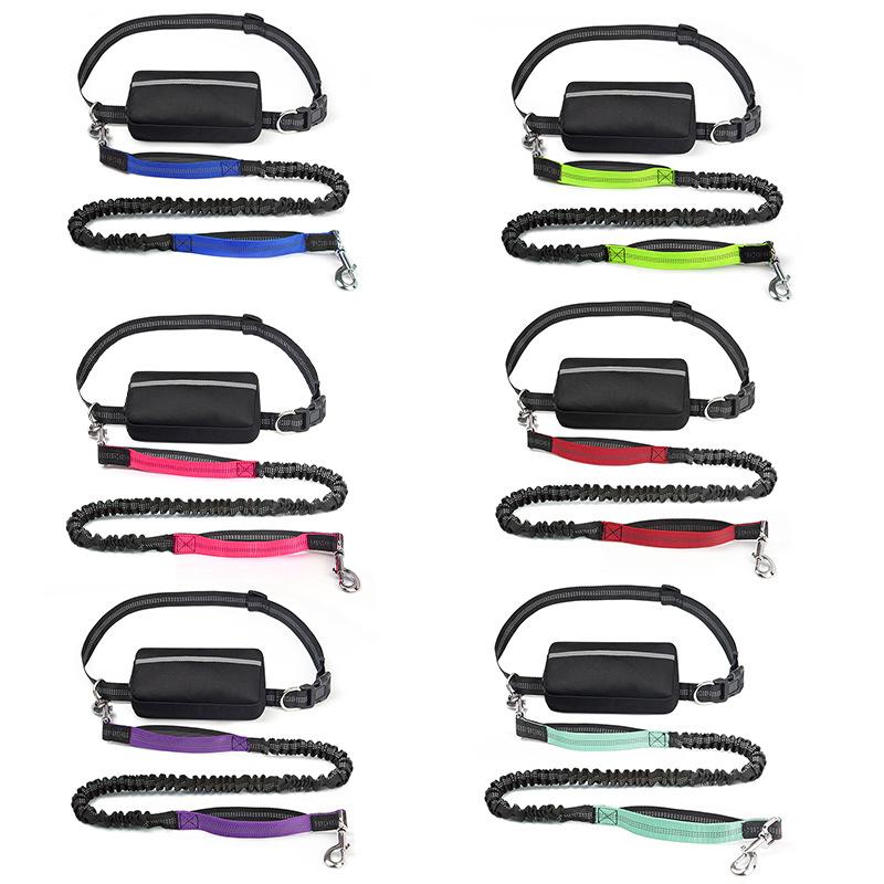 Multifunctional Sports Waist Bag Extended and Thickened Leash for dog walking and dog leash pet running leash with waist bag