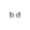 Intertwined Zirconia Ear Cuff: Non-Piercing, Multi-Layered, High-End Fashion Earrings for Women