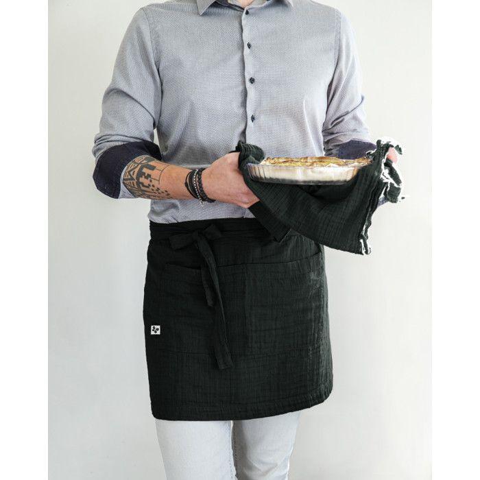 Kochschürze „Gaïa“ 45 x 80 cm „Baumwollgaze“ der Schmetterlingseffekt