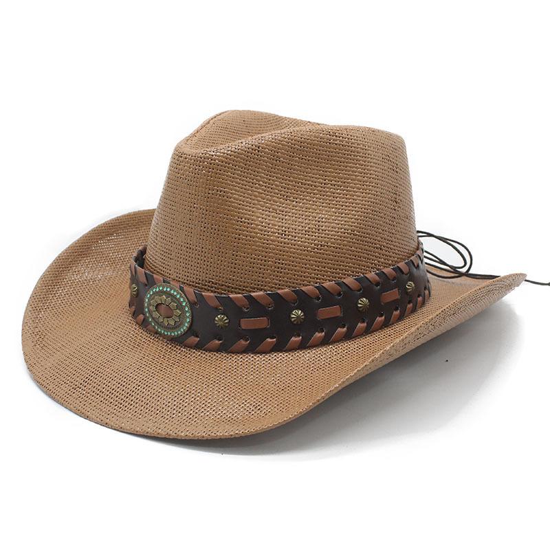 Men's and Women's Fashion Big-brimmed Top Hat Plus Hard-top Denim Straw Hat Sunshade Beach Hat