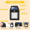 Outdoor Solar LED Wall Light, LED Sensor Light, Garden Landscape Light, Decorative Corrugated Light with Three Lighting Modes