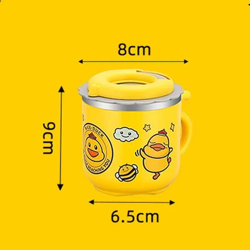 270ML Kinder Trinkbecher Kreativer Cartoon Baby-Fütterbecher mit Strohhalm Auslaufsichere Wasserflasche Tragbare Kinder-Trinkbecher