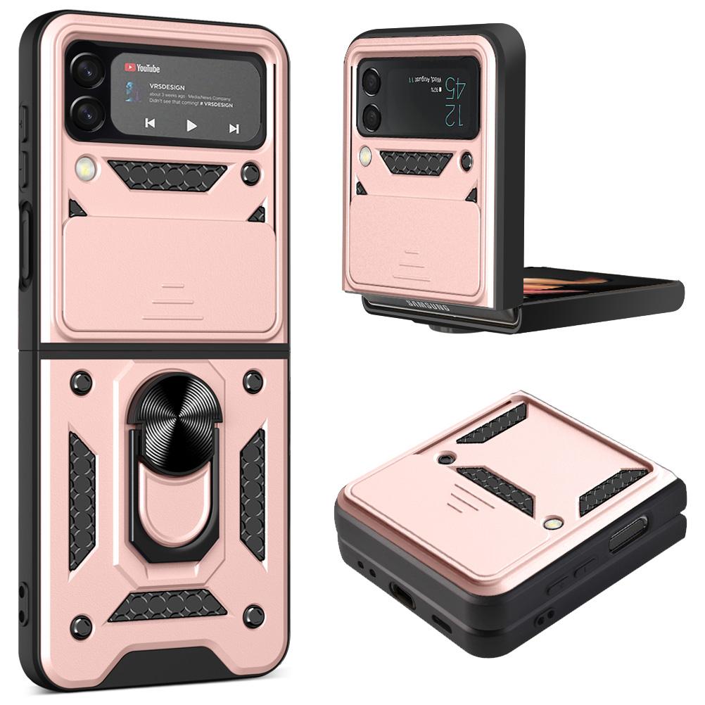 For Samsung Z Flip4 Case Galaxy Z Flip 4 Cover Galaxy Z Flip4 Magnetic Holder Armor Phone Case Slide Camera Protect Back Cover