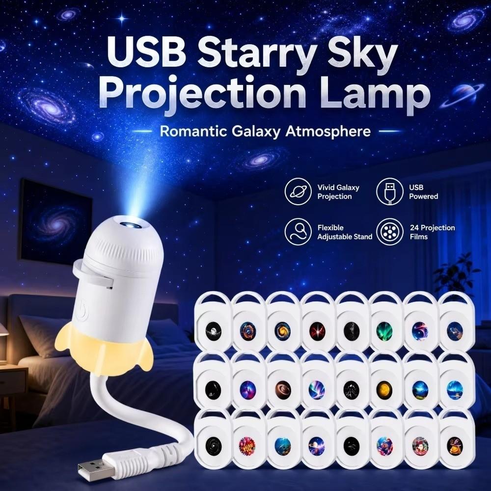 Adjustable Brightness USB Planet Projector Light Starry Sky Projector  Classroom