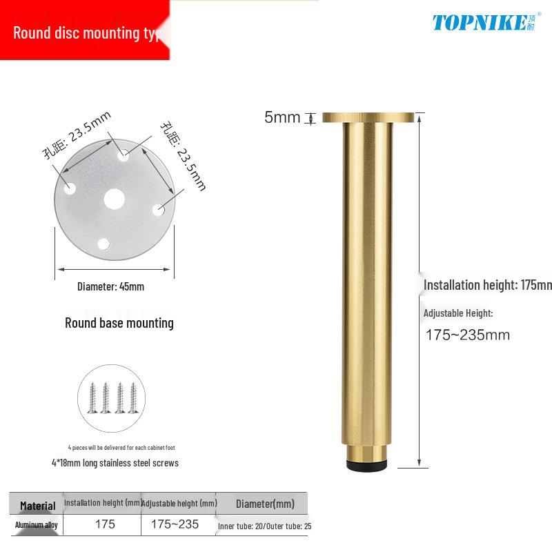 Adjustable Metal Support Legs for Furniture: Perfect for Beds, Tables, Cabinets, Bathrooms, and L-Shaped Sofas.