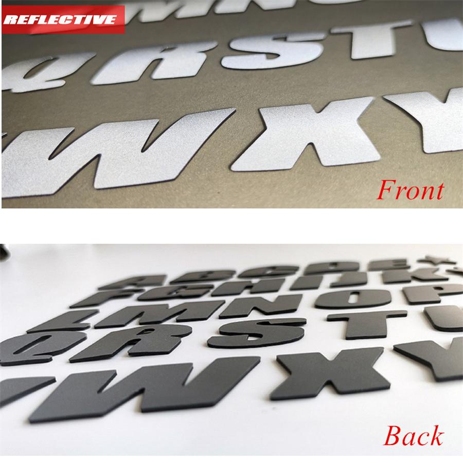 3D 8 Groups Sports Blade Night Reflective Permanent Tire Lettering Car Decals Decoration Stickers Kit Stickers for 4 Tires