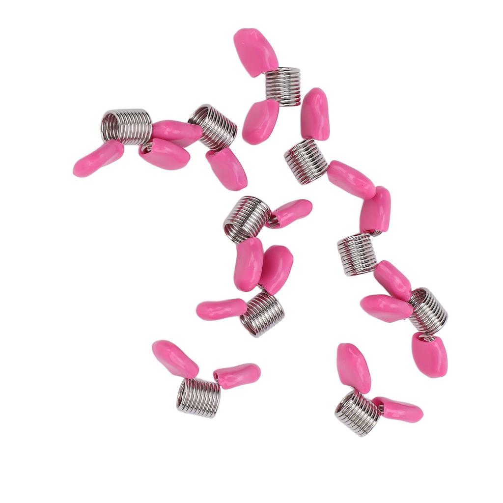 10KS Stoperů na korálky Závitové svorky Pružiny pro výrobu šperků s gumovým náprstkem pro navlékání