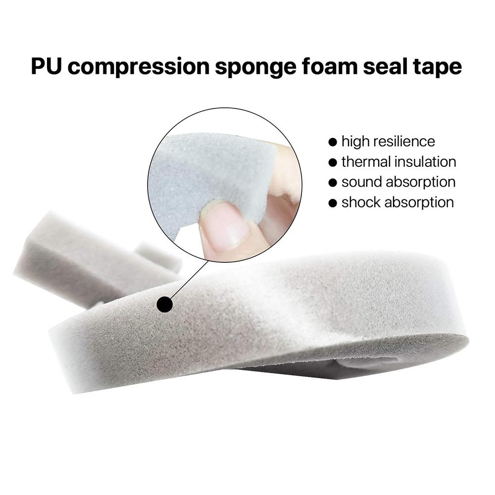 2M Sponge Foam Seal Strip Tape Adhesive Anti Collision Soundproof Weather Stripping for Doors Windows Furniture Protection