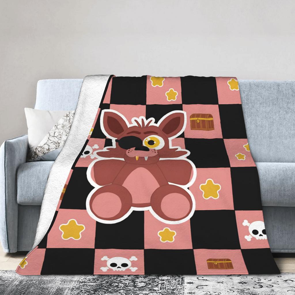 FNAF At Freddys Blanket Flannel All Season Portable Super Warm Throw Blanket for Bedding Bedroom Bedspread