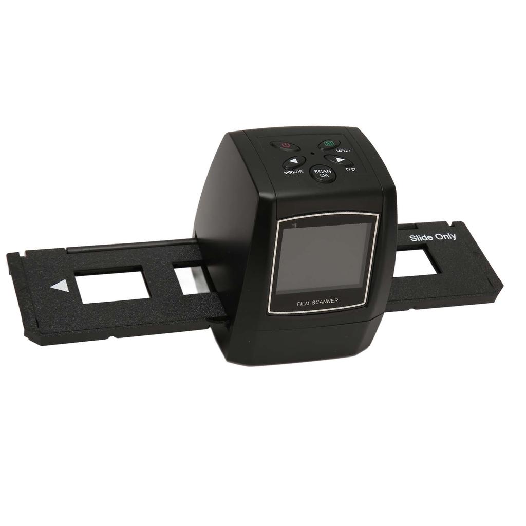 Film Scanner 2.36in TFT LCD 5MP JPEG Preview Playback Editing CMOS Slide Scanner for 35mm 135mm Color Black White