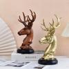 Luxurious Deer Ornament - Decorative Resin Craft for Office, Living Room, or TV Cabinet.