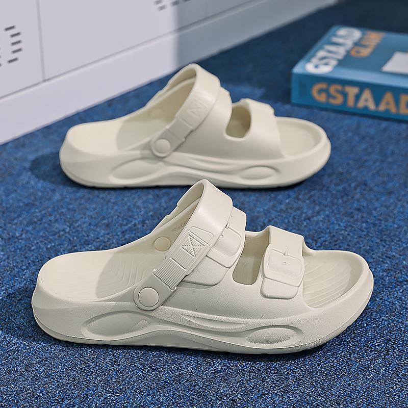 Men's Summer Sandals Soft Cloud House Platform Slides Unisex Outdoor Non-slip Beach Shoes Men Bathroom Slipper