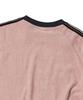 TRAVEL Velour Line Tape Ringer Short Sleeve T-Shirt Pink