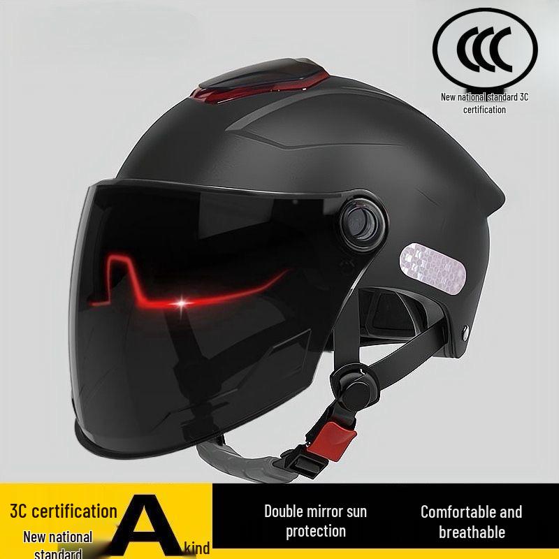 2025 Universal Sunscreen Double Lens Motorcycle Helmet for All Seasons
