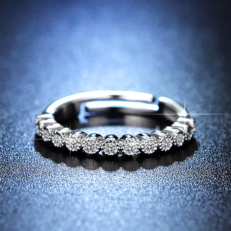 Petite Bague Diamant pour Femme, Bijou de Main, Bague Diamant Simple avec Personnalité