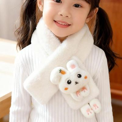 Winter-Plüsch-Hasen-Schal im koreanischen Stil für Kinder: Süßer, dicker und warmer Nackenschützer