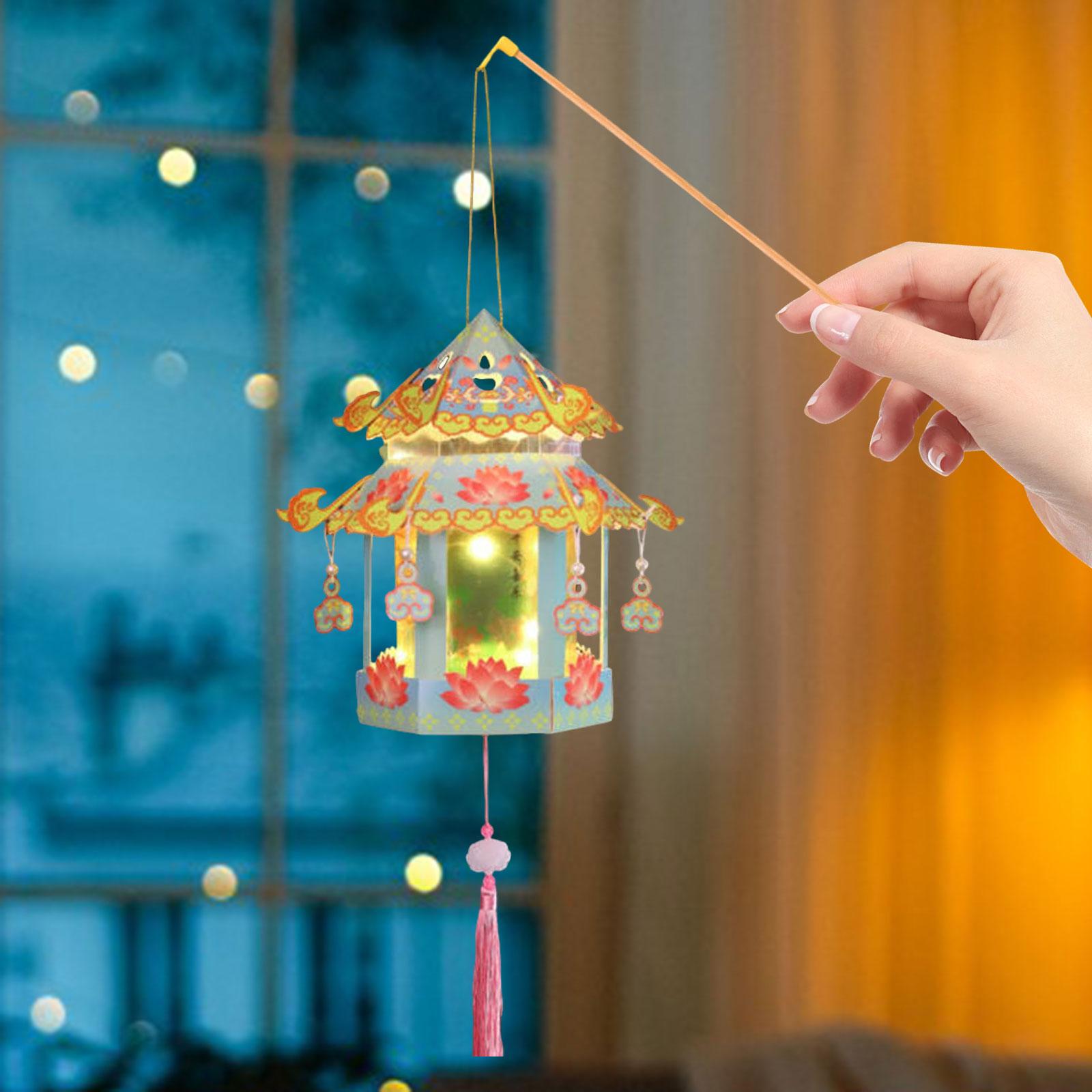 

Chinese Lantern Craft Ornament Accessories Festival Lantern DIY Set for Celebration New Year Decor Holiday Moon Festival Kids