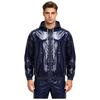 S-3XL Men Waterproof Hooded Jacket Long Sleeve Front Zip Up Drawstring Raincoat Windbreaker for Hiking Fishing Biking Outdoor