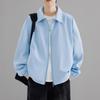 Men's Retro Workwear Jacket - Thin, Loose, Versatile Lapel Top for Spring/Autumn