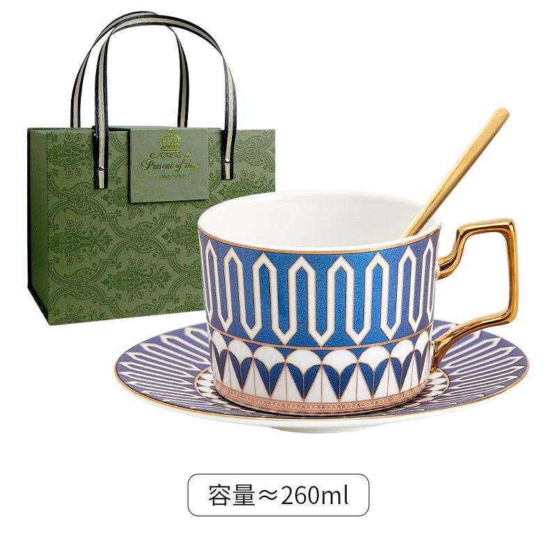 Light Luxury Coffee Cup And Saucer Set, Wedding Gift, Ceramic Bone China High-End Exquisite Latte Cup, Afternoon Tea Coffee Cup