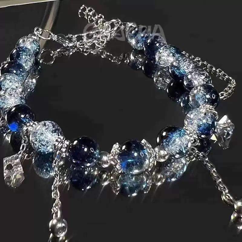 Qi Yu Impression Bracelet Niche high-value fringed fishtail bracelet beads come from deep space