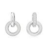 Swarovski Dextera Tubular Ring Surround Design Rhodium Plated Crystal Earrings Women earrings Silver 5671807