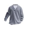 2025 Spring and Autumn Men's Jacquard Loose Knitting Solid Color Casual V-Neck Long Sleeve Knitted Sweater European and American Style