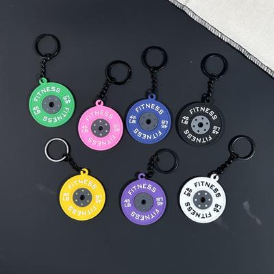 Weight Plate Keychain Gym Gift Pendant Decoration
