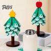 Rustic Style Kitchen Accessory for Daily Use Tree-Shaped Wooden Trivets with Storage Stand, Collapsible Heat Resistant Multifunctional Placemat