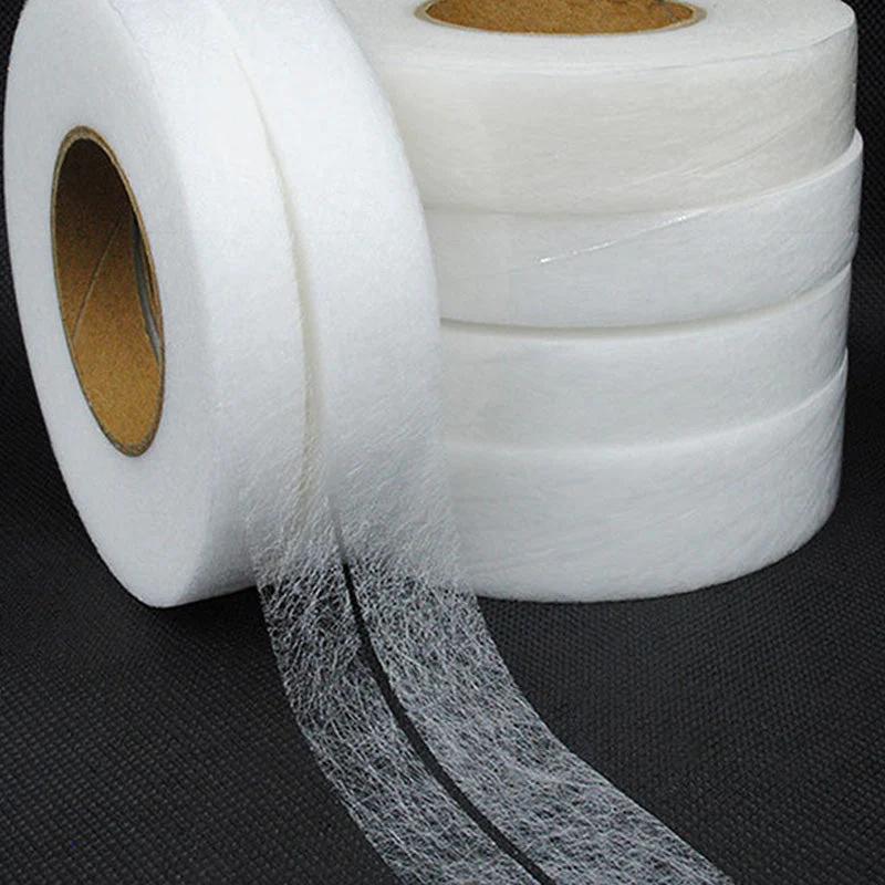 1 Roll 64M Non-woven Double-side Interlining Adhesive Fabric Cloth Apparel Iron On Hem Tape Edge Shorten Pants DIY Sewing Tool