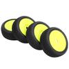 4pcs RC Car Tires Yellow Wheel Frame Rubber Tires Accessory Upgrade Parts for 1 8 RC Car Model