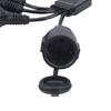 European Power Splitter Extension Cord, 4 Outlet European Plug Adapter Cable with Socket Covers for Compactly Power Routing Behind Equipment and Desks