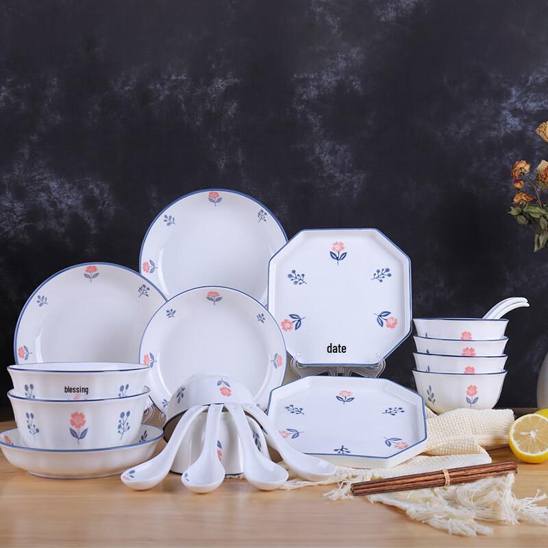 Shunxiang 26-Piece British Style Ceramic Dinnerware Set